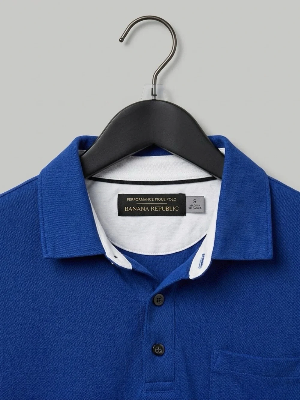 Banana Republic Performance Pique Royal Blue Polo Small